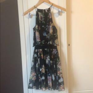 ASOS black Floral dress